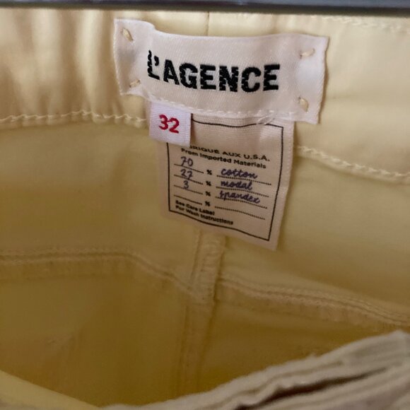 NWT L'AGENCE High Rise Skinny Margot  Yellow Cotton Jeans Size 32 - Picture 3 of 8
